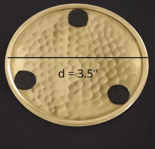 Brass Coasters - Set of 4/6 - Matt Finish Hammered Table Coasters For Drinks | Kitchen Decor Items - Image 4